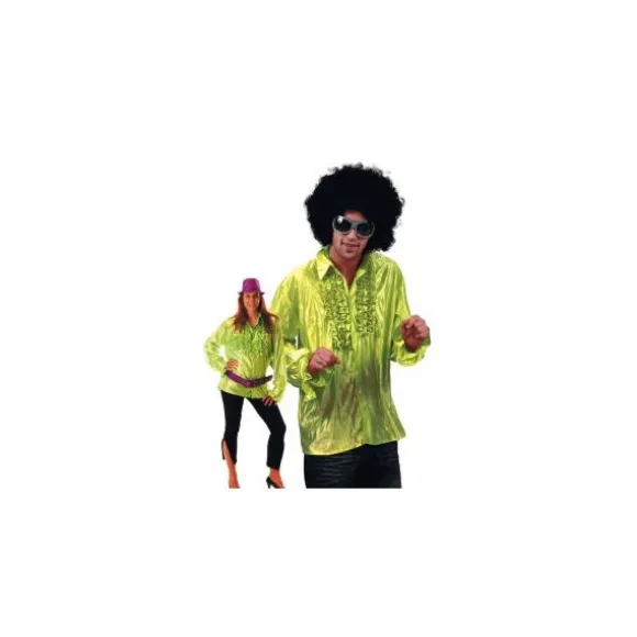 Chemise Disco Rose Fluo pour homme - Taille unique