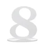 Chiffre 8 en Bois Blanc sur Socle