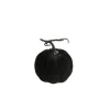 Citrouille noire en velours - Diamètre 17 cm