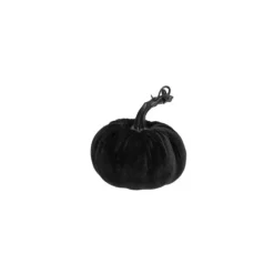 Citrouille noire en velours - Diamètre 10 cm