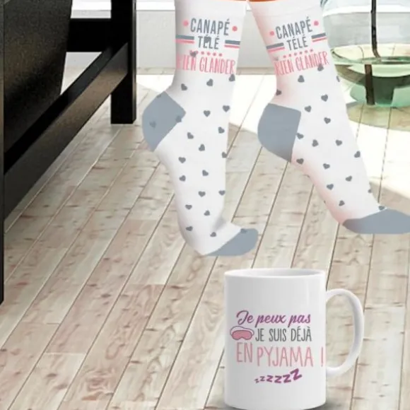 Coffret Cadeau Mug et Chaussettes - Rien Glander