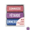 Coffret Trio de chaussettes à paillettes pour femme - Connasse, Fêtarde et Emmerdeuse - Collection Famille d'Amour