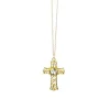Collier en forme de croix dorée