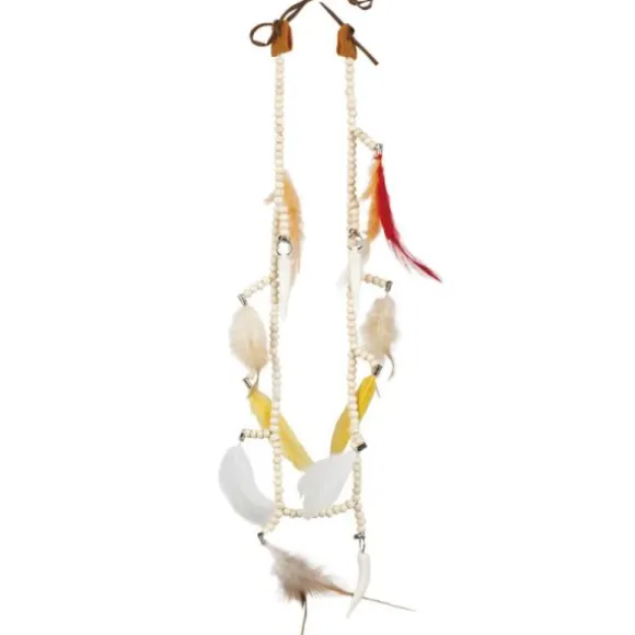 Collier Indien de perles et plumes