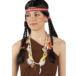 Collier Indien de perles et plumes
