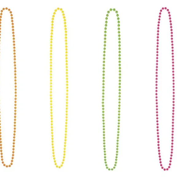 4 Colliers fantaisies colorés