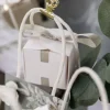 10 contenants blancs avec ruban satiné - 5 x 5 cm - Couleur au choix