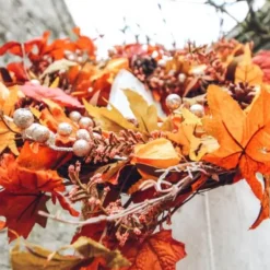 Couronne Splendeur d'Automne avec Paillettes Champagne