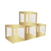 4 Cubes en carton avec film plastique rigide - 30 cm  Couleur au Choix