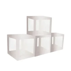4 Cubes en carton avec film plastique rigide - 30 cm Couleur au Choix