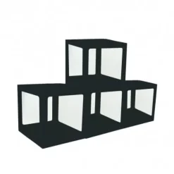 4 Cubes en carton avec film plastique rigide - 30 cm Couleur au Choix