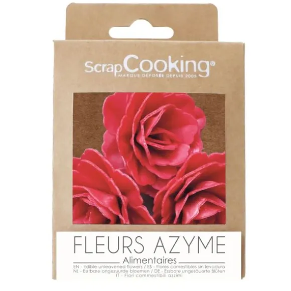 5 dahlias en azyme pour pâtisseries - Couleur au choix