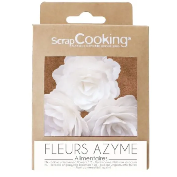 5 dahlias en azyme pour pâtisseries - Couleur au choix