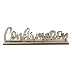 Décoration à poser en bois pour confirmation - Mot "Confirmation"