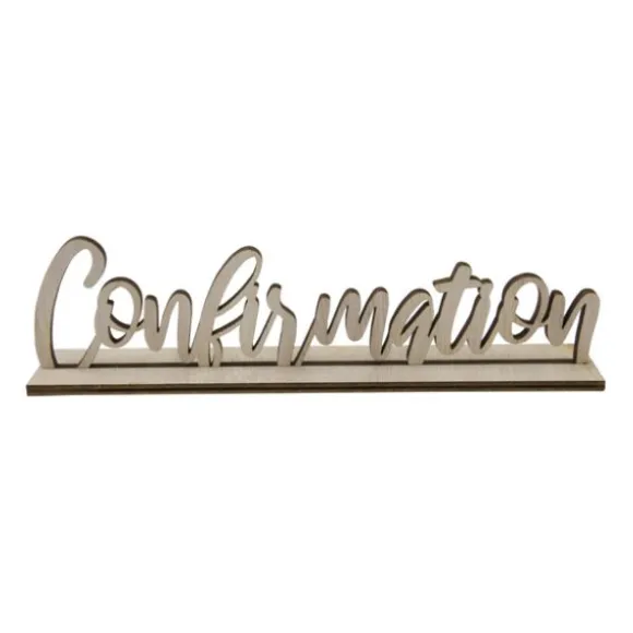 Décoration à poser en bois pour confirmation - Mot "Confirmation"