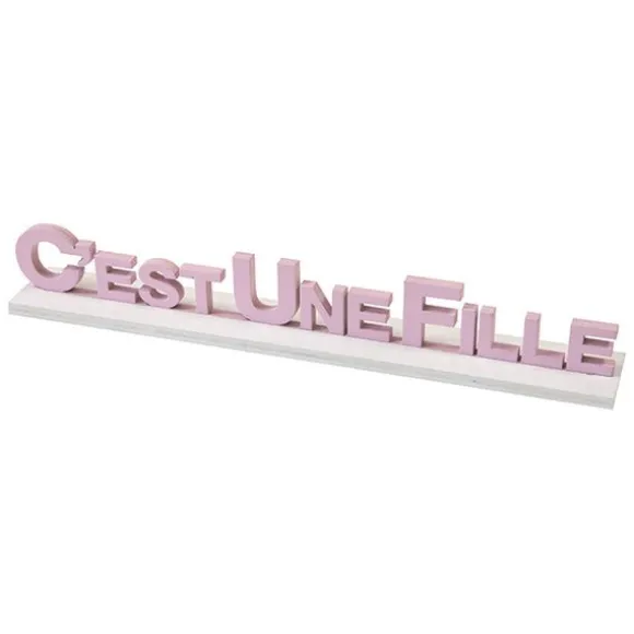 Décoration à poser en bois pour Gender Reveal - 23,5 x 3 x 3 cm - Modèle au choix