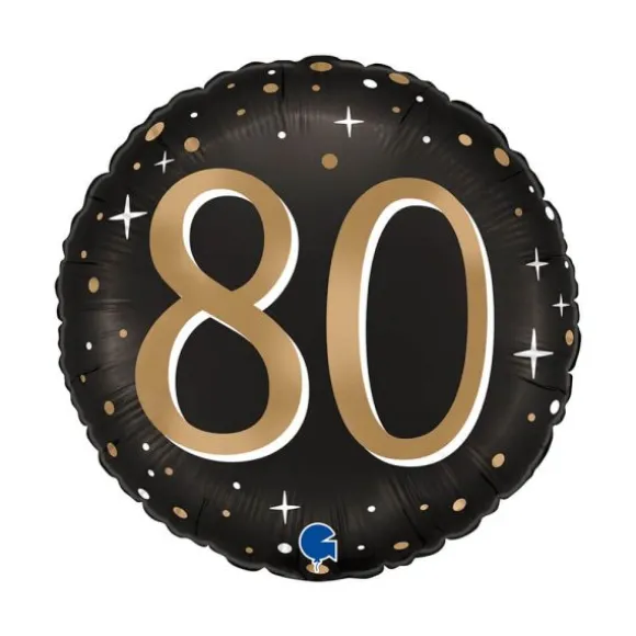 6 décorations pailletées en bois à parsemer pour anniversaire - Argent - Âge au choix