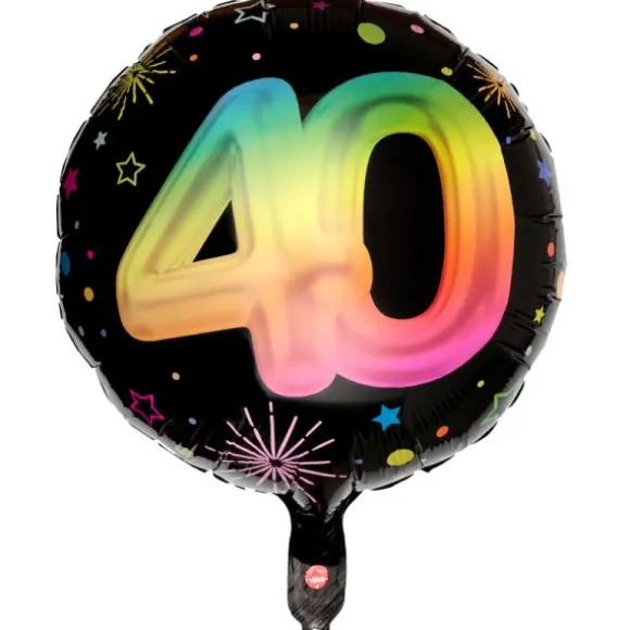 6 décorations pailletées en bois à parsemer pour anniversaire - Argent - Âge au choix