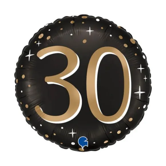 6 décorations pailletées en bois à parsemer pour anniversaire - Argent - Âge au choix