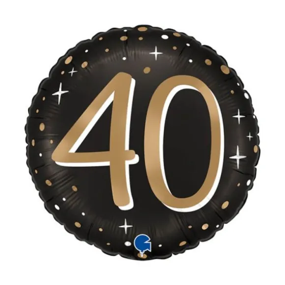 6 décorations pailletées en bois à parsemer pour anniversaire - Argent - Âge au choix