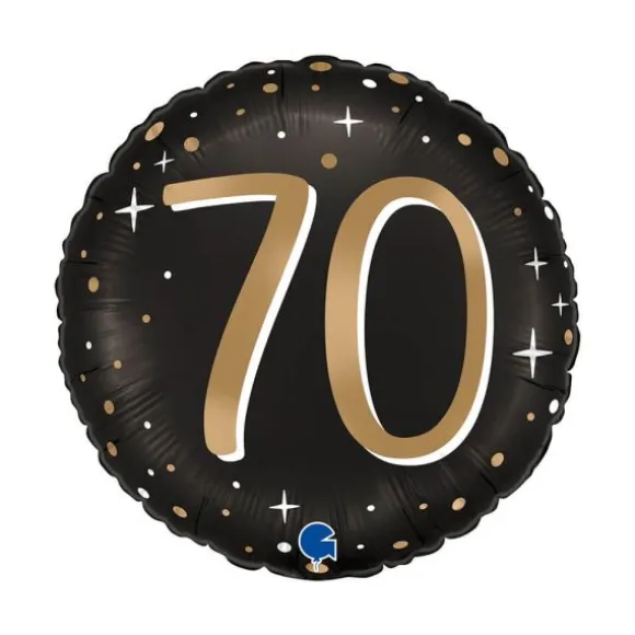 6 décorations pailletées en bois à parsemer pour anniversaire - Argent - Âge au choix