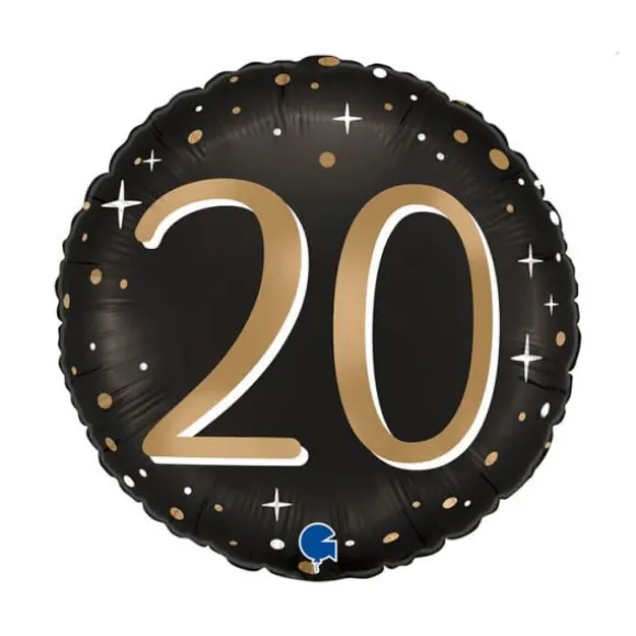 6 décorations pailletées en bois à parsemer pour anniversaire - Argent - Âge au choix