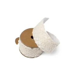 Dentelle adhésive macramé 2m - Ivoire