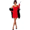 Déguisement Charleston Robe et Bandeau Rouge Femme