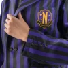 Déguisement de Mercredi ® Addams pour adulte - Uniforme scolaire de Nevermore - Noir / Violet - Taille au choix