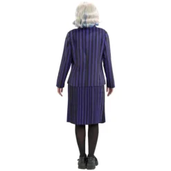 Déguisement de Mercredi ® Addams pour adulte - Uniforme scolaire de Nevermore - Noir / Violet - Taille au choix