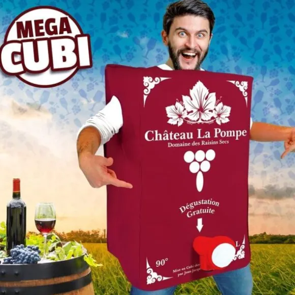 Déguisement de Méga Cubi de Vin pour adulte - Taille unique