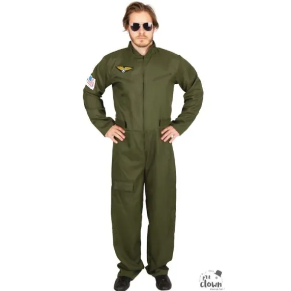 Déguisement de Pilote de Chasse pour homme - Taille au choix