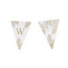 5 Fanions Blancs et Paillettes Or " W " - Fougère