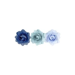 12 fleurs en camaïeu en papier - Couleur au choix