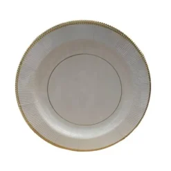 6 flûtes à champagne en plastique avec bordure dorée - 270 ml