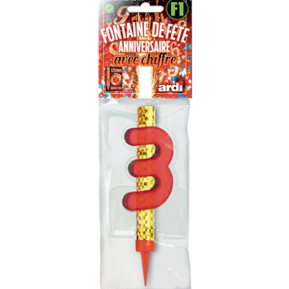 Fontaine de fête - 50 secondes - Chiffre au choix