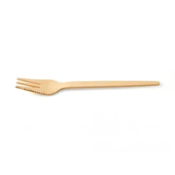 100 Fourchettes à Snack en Bambou - 13,5 cm
