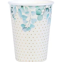 10 gobelets en carton FSC® - 270 ml - Collection Baptême Végétal