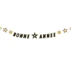 Guirlande Bonne Année - 3 m - Noir & Or