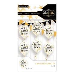 Guirlande de ballons dorés en mylar pour anniversaire - Happy Birthday