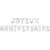 Guirlande de ballons en aluminium - Joyeux Anniversaire - 4 m - Couleur au choix