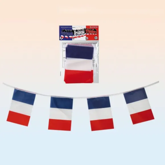 Guirlande de Drapeaux Tricolores France - 3m