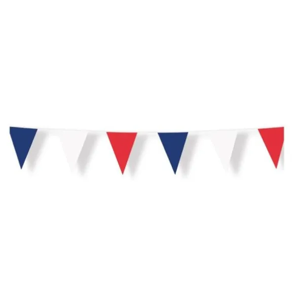 Guirlande de fanions en PVC - 10 m - France Tricolore