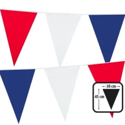 Guirlande de fanions géants en PVC - 10 m - France Tricolore