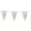 Guirlande de Fanions " Happy New Year " - Blanc & Or