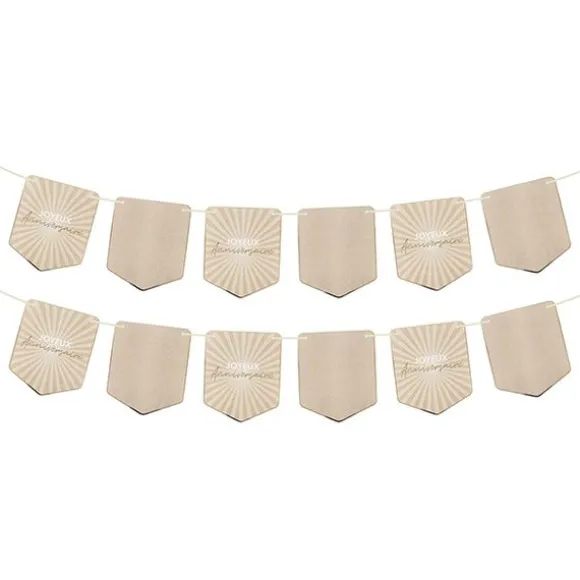 Guirlande de 12 fanions "Joyeux Anniversaire" - 3,5 m - Collection Éclat