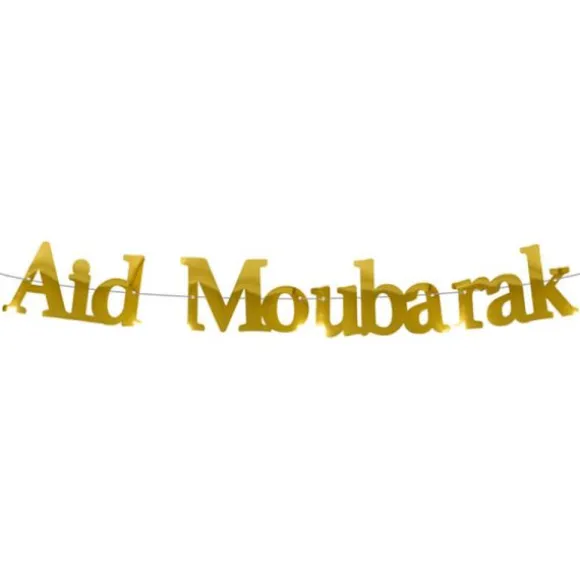 Guirlande de lettres en papier - 2,5 m - Collection Aid Moubarak