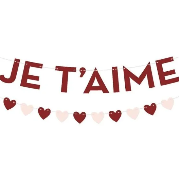 Guirlande de lettres - Je t'aime - Saint-Valentin - Collection Chéri Chérie