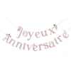 Guirlande de lettres "Joyeux Anniversaire" en papier - 2 m - Collection Fairy World