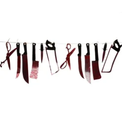 Guirlande d'Halloween Armes Ensanglantées